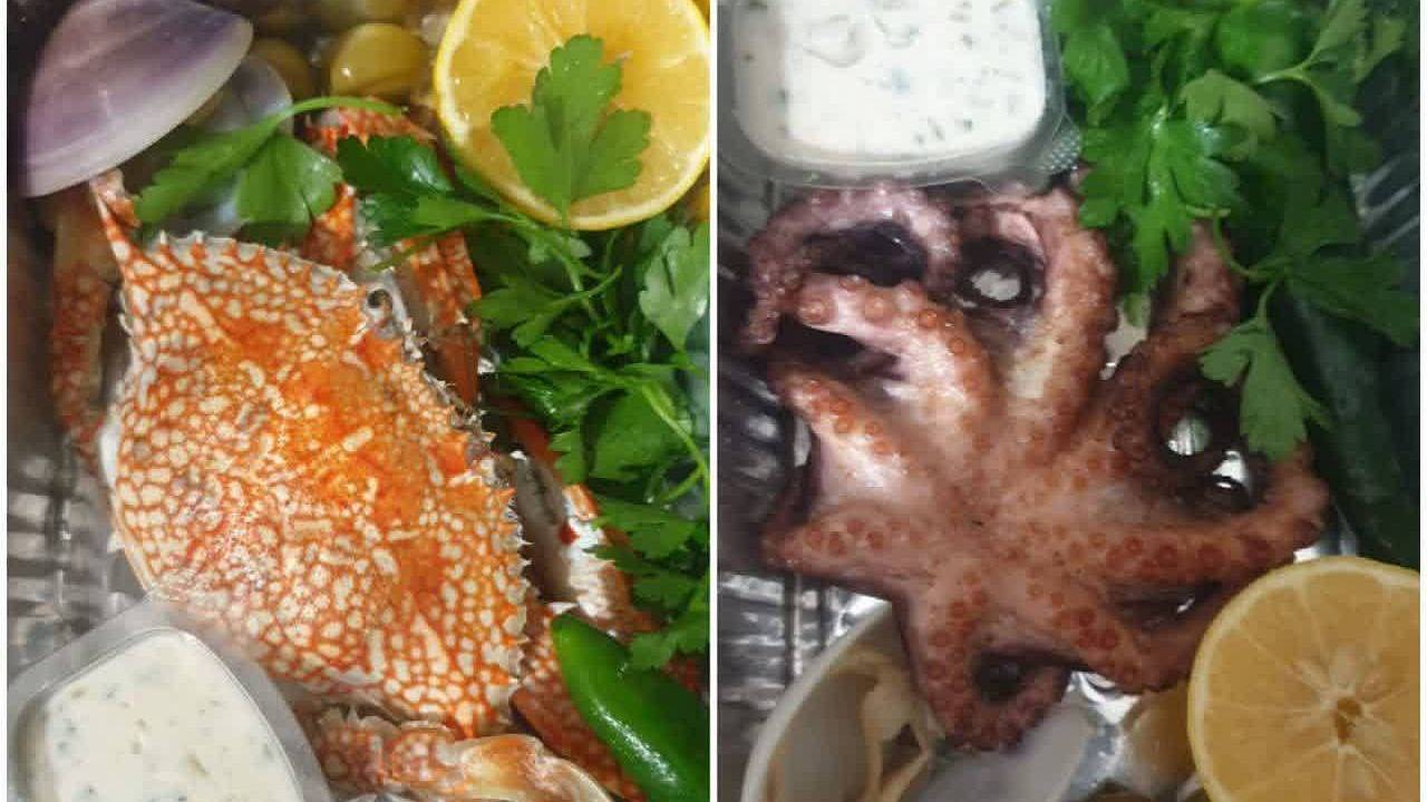 ضبط و معدوم سازی خرچنگ و ماهی مرکب در رفسنجان