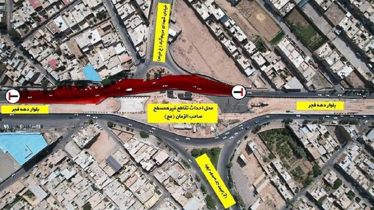 پیشرفت ۷۰ درصدی پروژه زیر گذر میدان صاحب الزمان