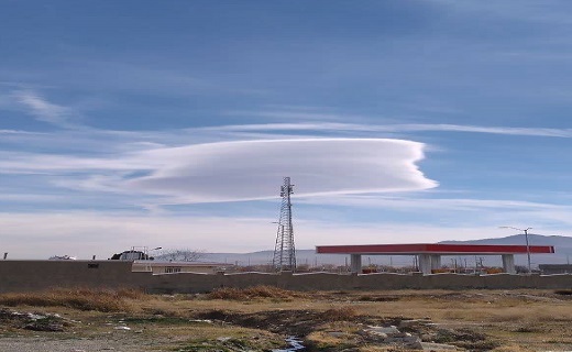 نگاهی به آسمان صالح آباد در یک روز زمستانی
