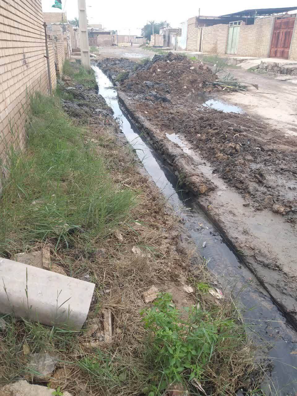 جوشش فاضلاب در معابر کوت عبدالله