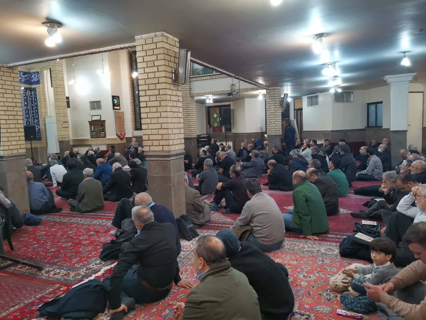 برگزاری مراسم شام غریبان امام هادی (ع) در مسجد قبای شهر تهران