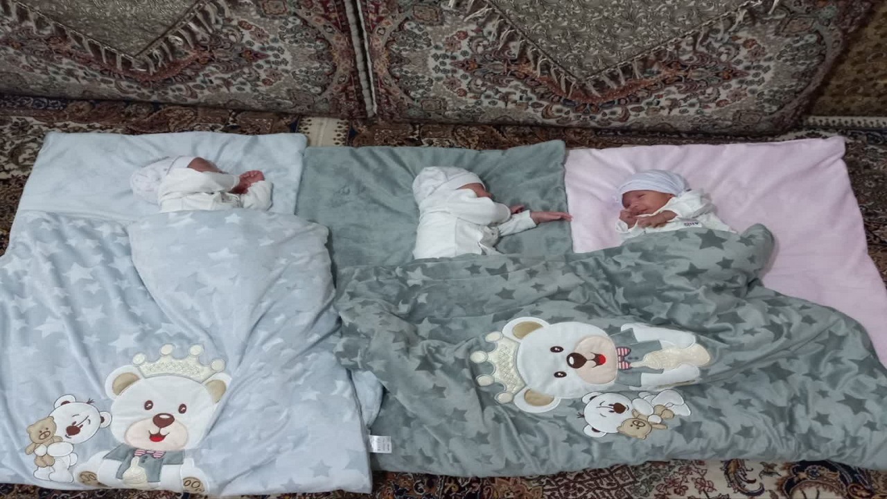 دیدار فرماندار سنندج با خانواده صاحب سه فرزند سه قلو