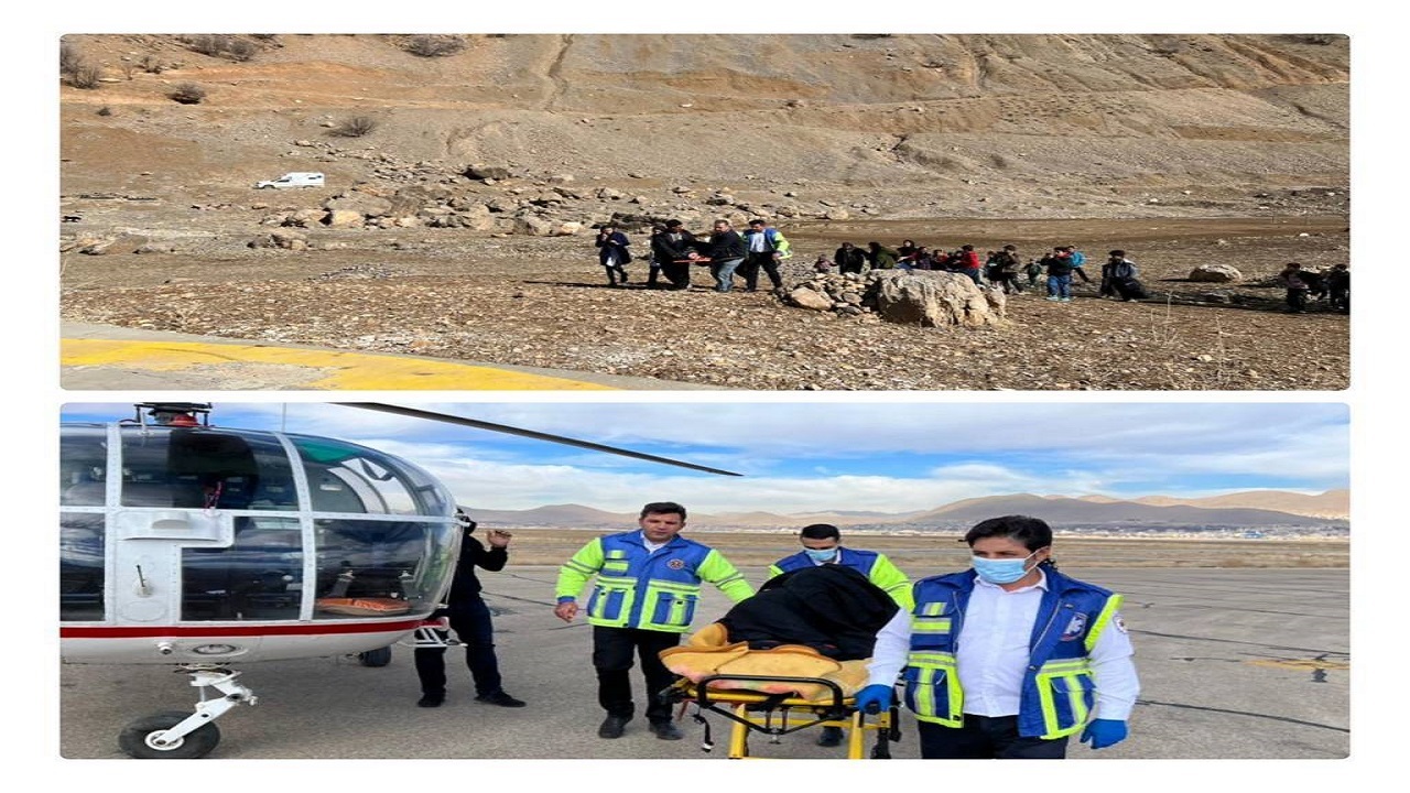 پرواز بالگرد اورژانس برای نجات مادر باردار در خویه