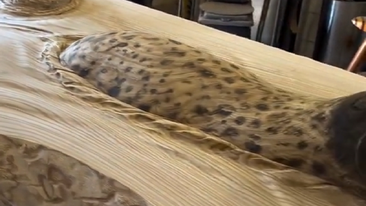 خلق آثار هنری بر روی یک تکه چوب + فیلم