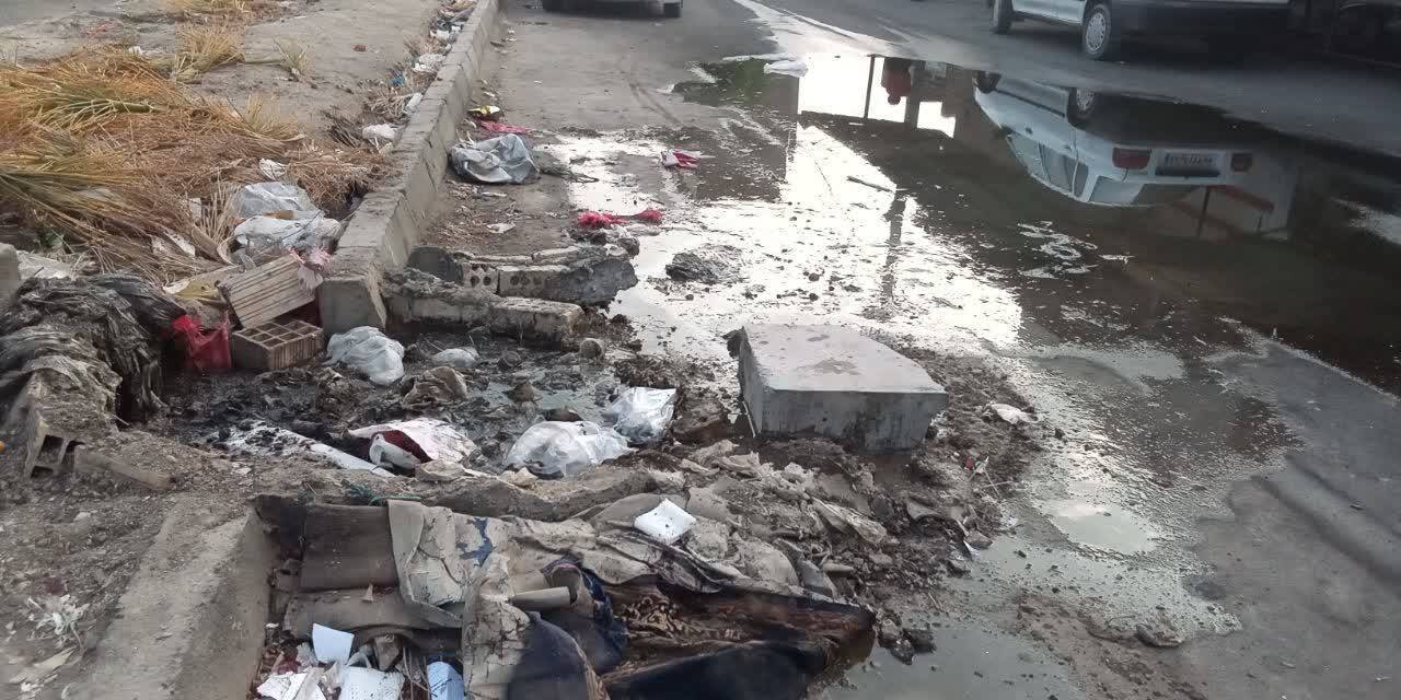 انباشت زباله در معابر اهواز