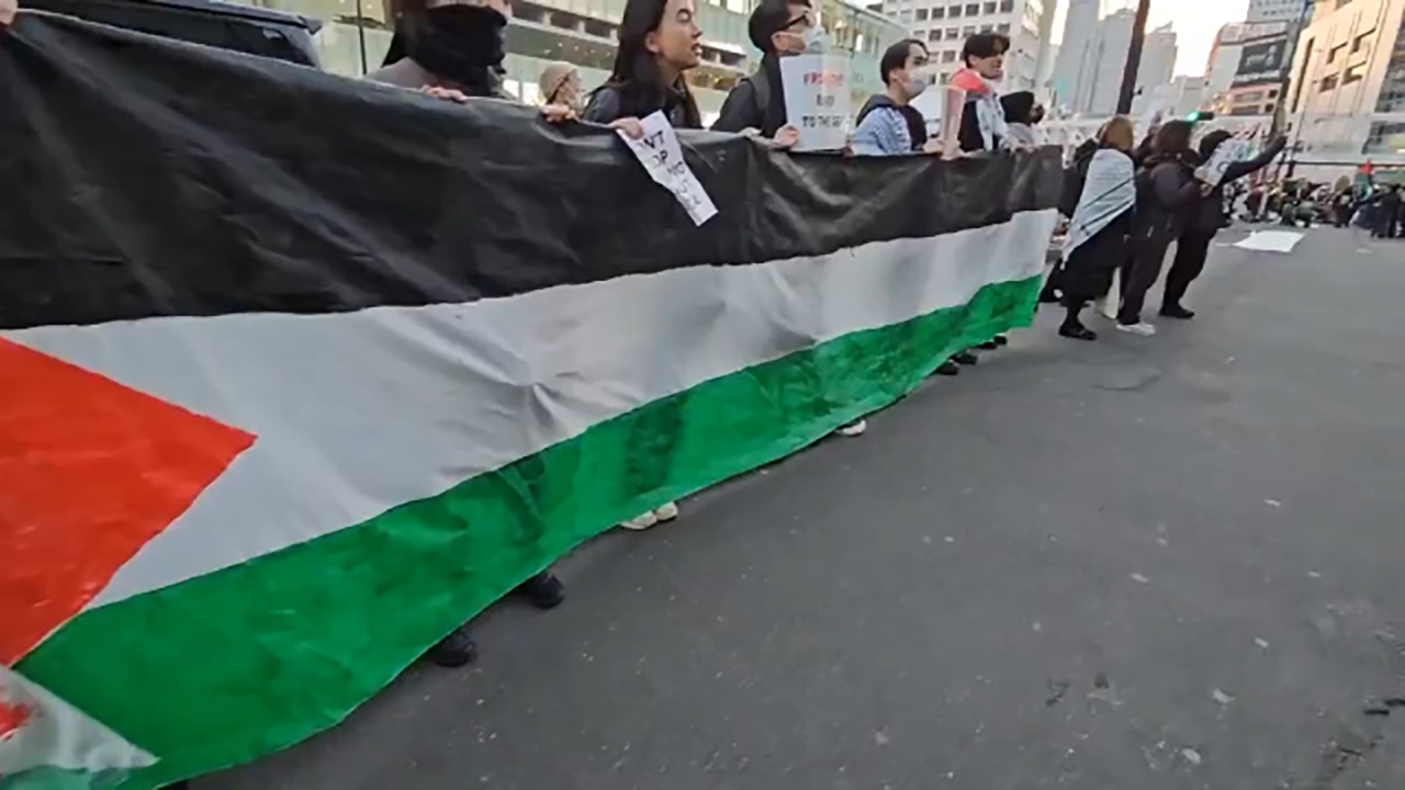 تجمع حمایت از مردم فلسطین در توکیو  + فیلم