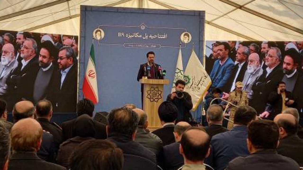 افتتاح نخستین پل غیر هم سطح مکانیزه مجهز به برف‌زدائی
