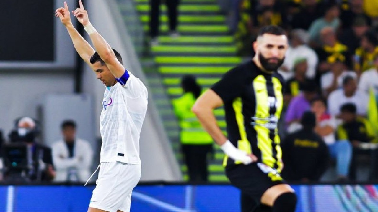 الاتحاد ۲ - ۵ النصر/ رونالدو در عرش، بنزما بر فرش + فیلم