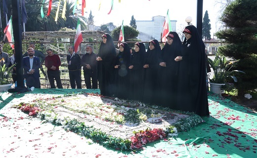 آیین تدفین شهید گمنام در صدا و سیمای گیلان