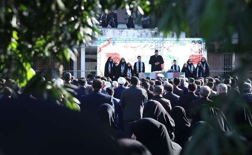 آیین تدفین شهید گمنام در صدا و سیمای گیلان