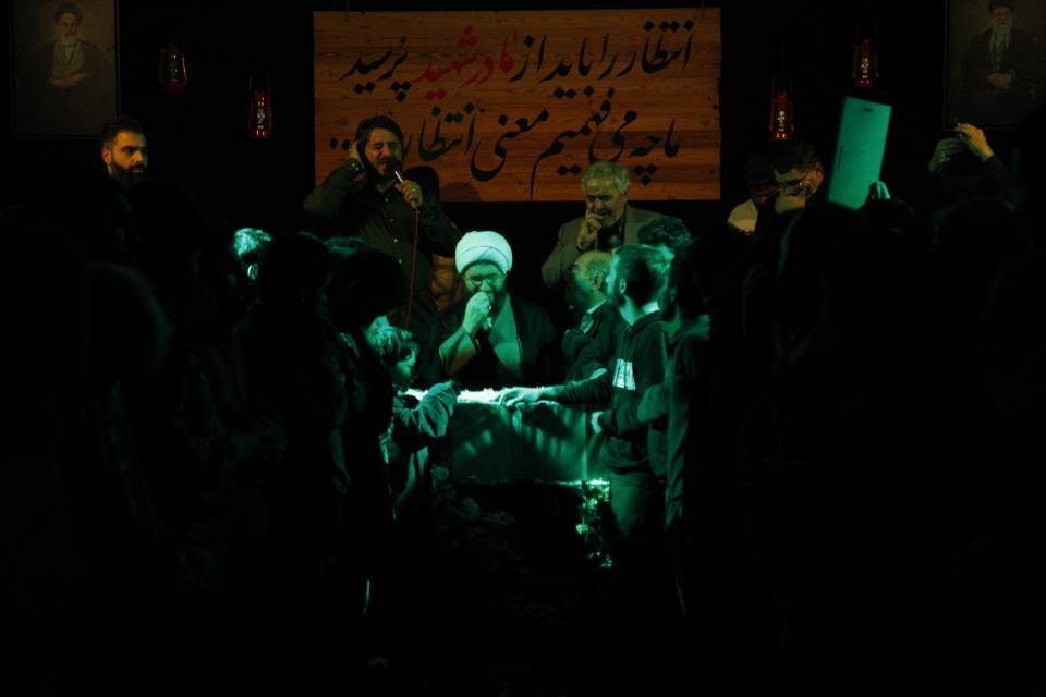 مزاسم سوگواری در مراسم تشییع شهید طلبه خالقی