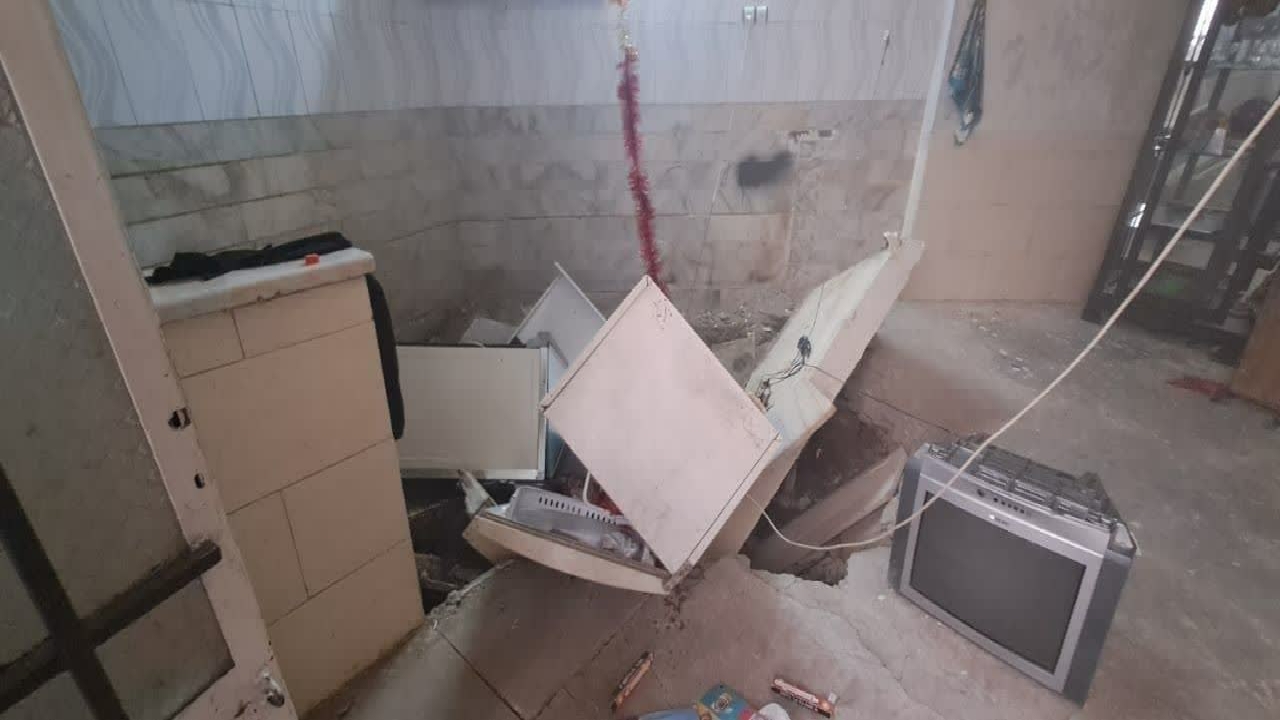 افکن و نشست کوچه و منزل مسکونی در قزوین