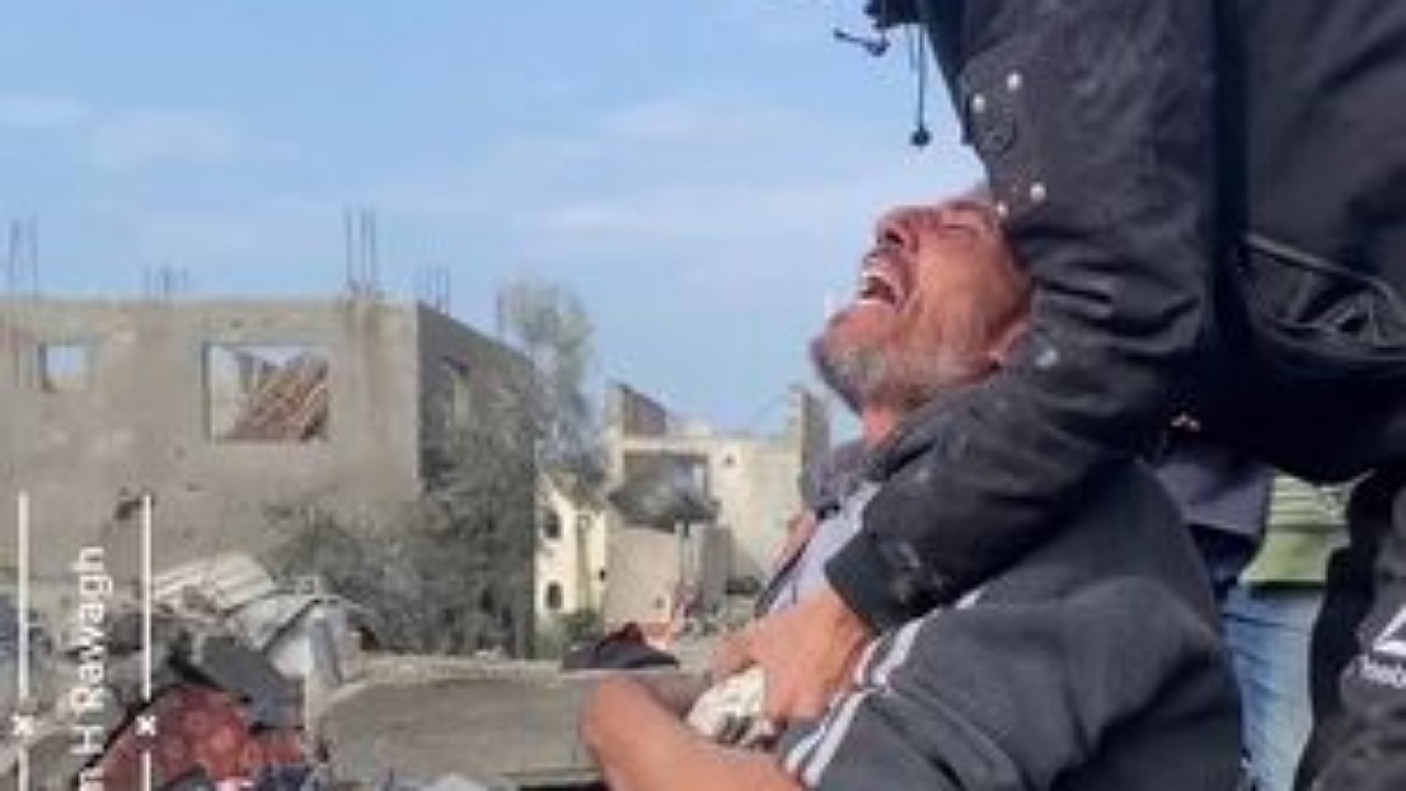 فریاد‌های مرد فلسطینی در فراق از دست دادن خانواده‌اش + فیلم