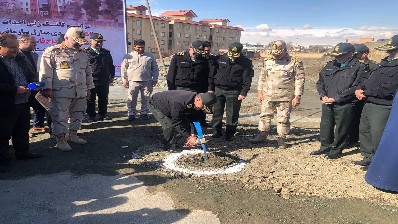 کلنگ زنی ۹۵۶ واحد منازل سازمان نیروی انتظامی در سنندج