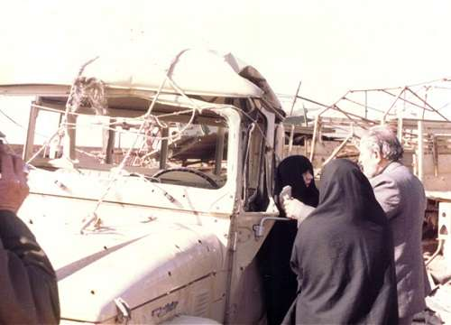 خودرویی که شهید زین&zwnj;الدین در آن به شهادت رسید