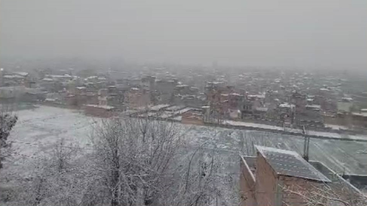 اولین بارش برف زمستانی در مینودشت به روایت شهروند خبرنگار