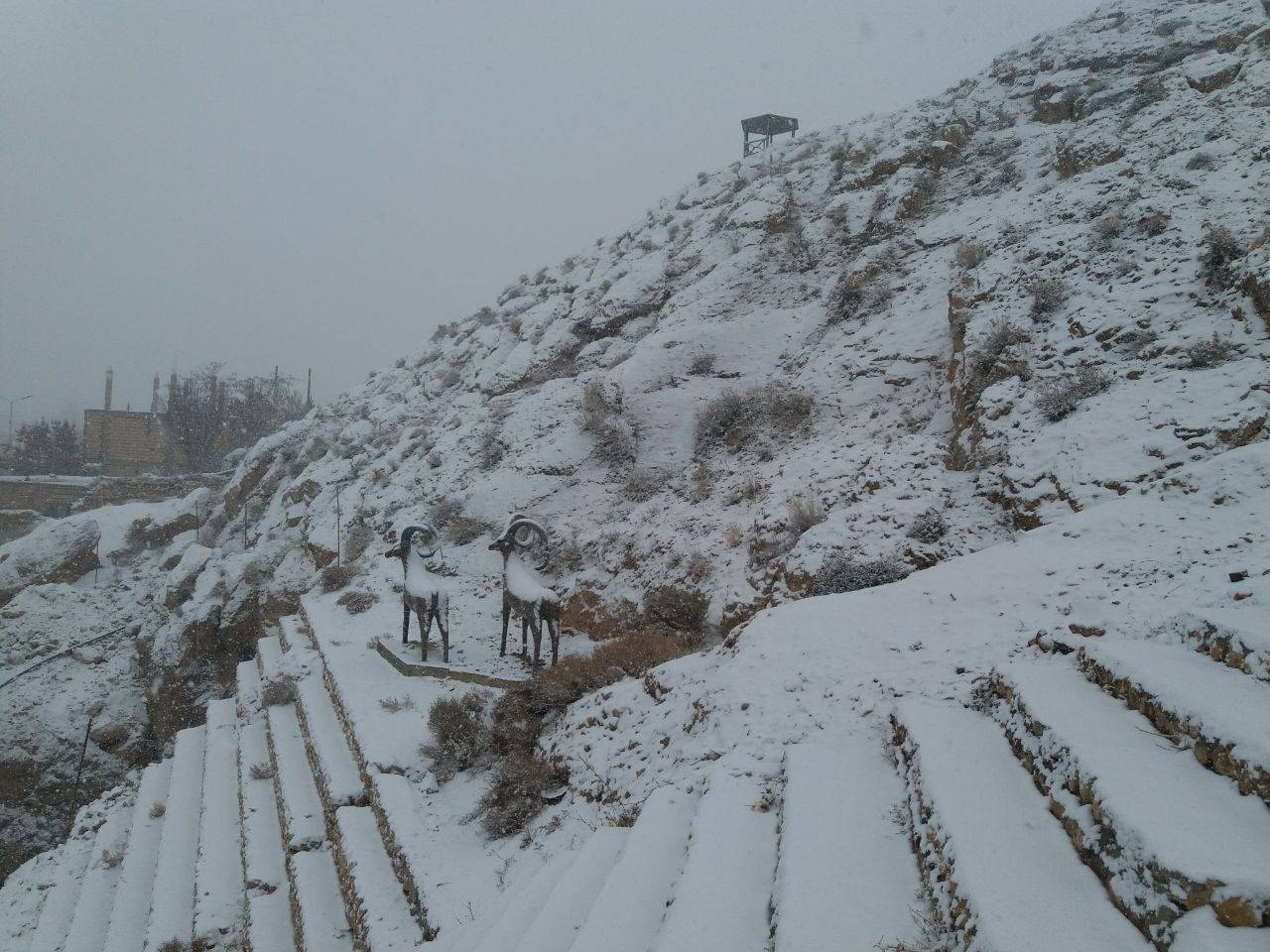 منظره برفی روستای نردین