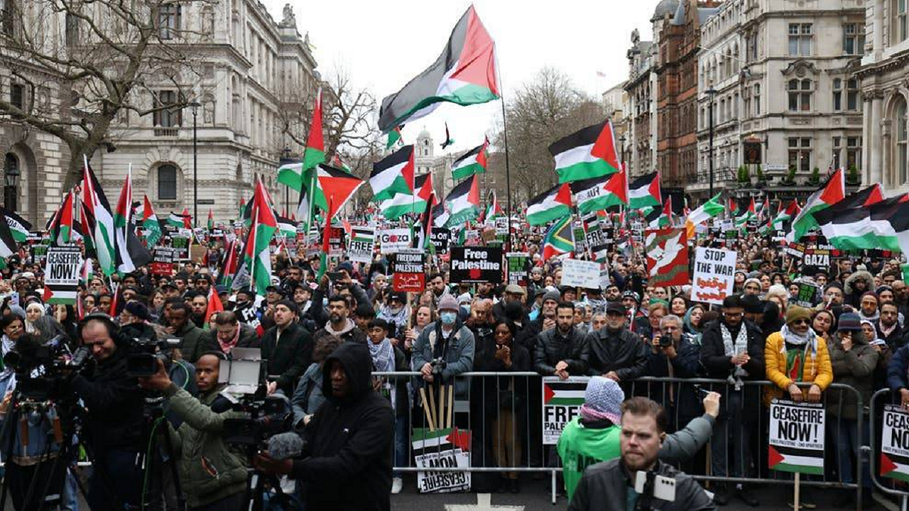 تظاهرات حمایت از فلسطین در انگلیس + تصاویر