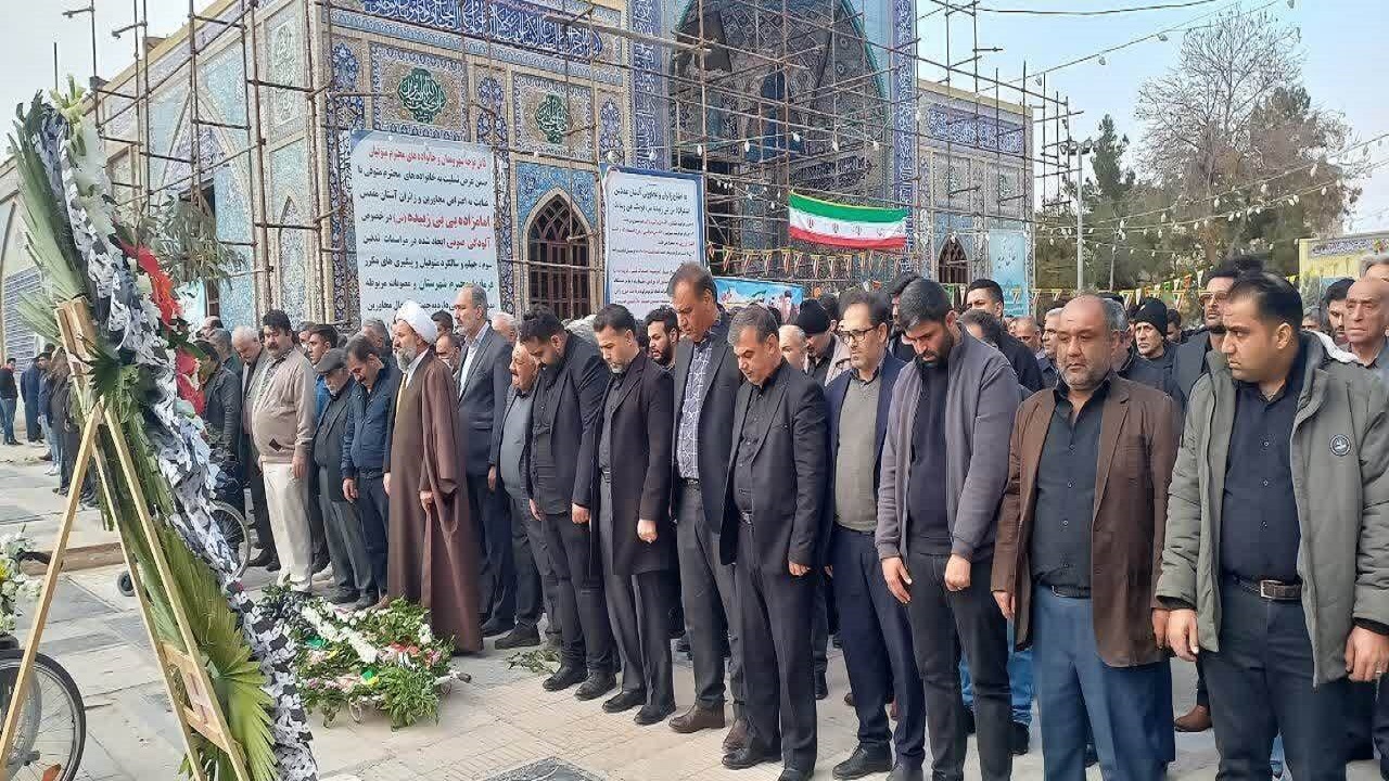 تصاویری از مراسم تشییع جانباز شهید صالحی در قرچک