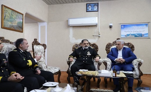 دیدار فرمانده نیروی دریایی ارتش با استاندار گیلان