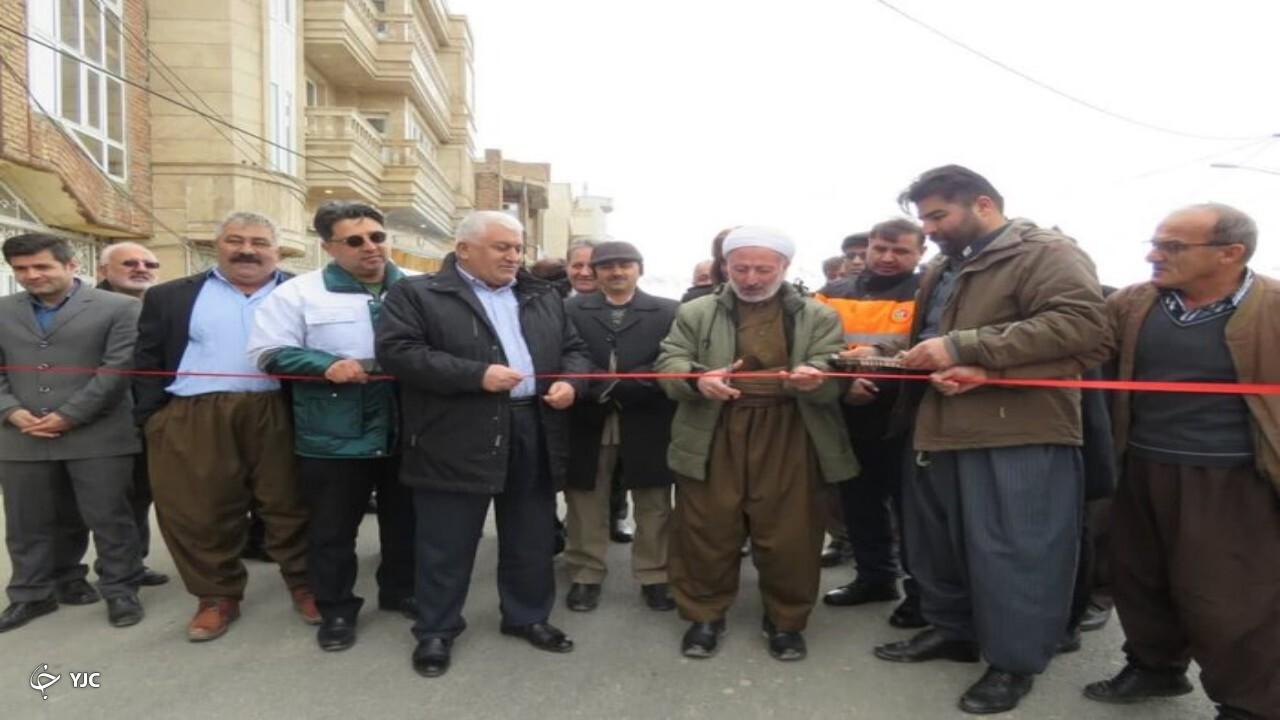 آسفالت ورودی روستای اگریقاش مهاباد به بهره‌برداری رسید