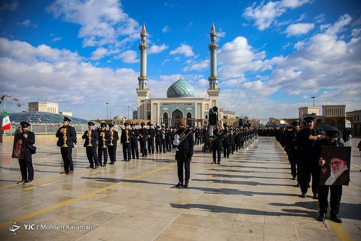بارش برف در حرم حضرت معصومه (س)