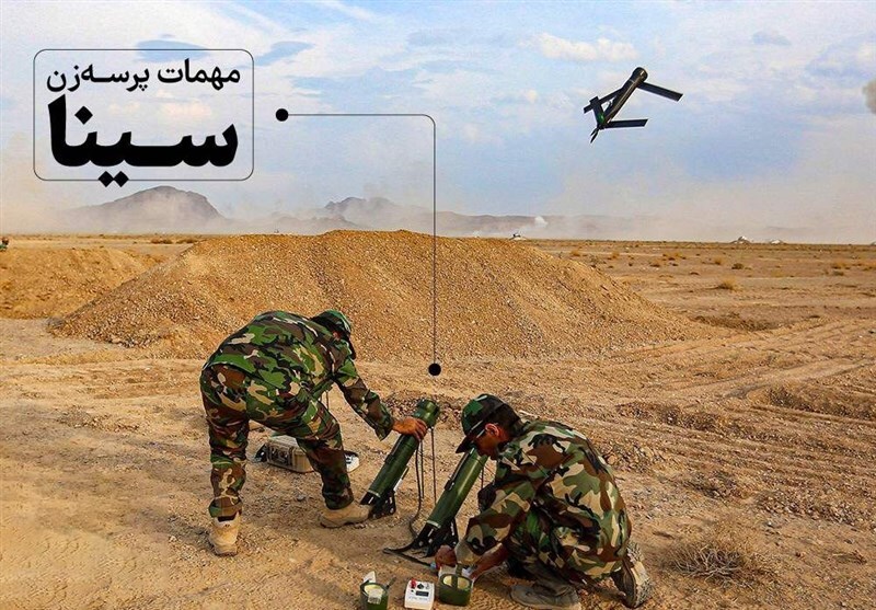 پرتاب پهپاد سینا در رزمایش ارتش