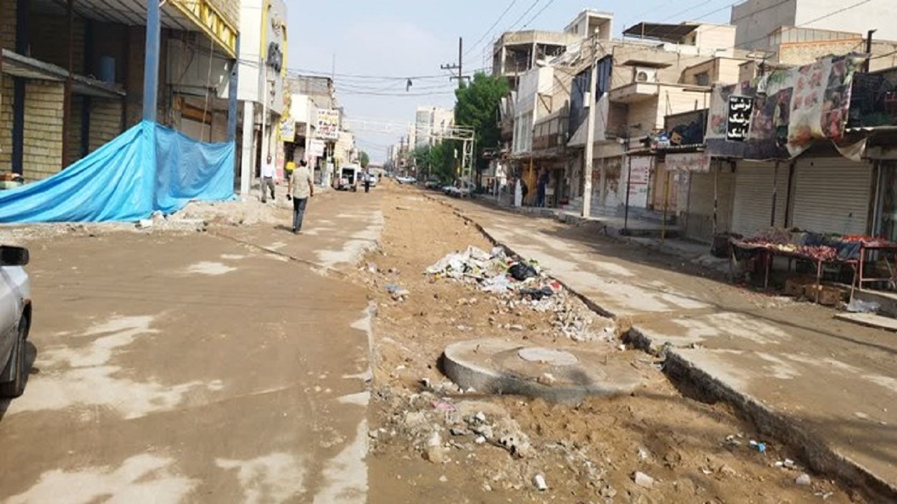 اهالی محله باغ شیخ اهواز در انتظار مرمت و بازسازی معابر