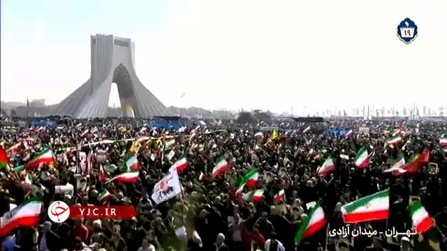 همخوانی سراسری سرود ملی جمهوری اسلامی ایران در راهپیمایی ۲۲ بهمن