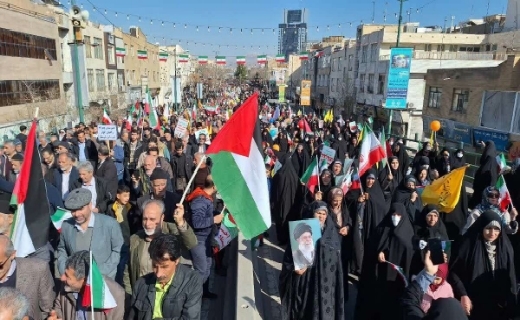 خروش مردم قزوین در جشن ۴۵ سالگی انقلاب+ فیلم و تصاویر