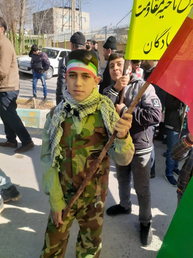 گروه تعزیه خوانی در مراسم یوم الله 22 بهمن