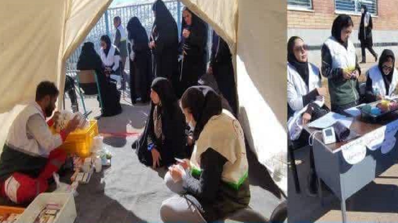 خدمت رسانی ۴۰ تیم گروه جهادی پزشکی در بام ایران