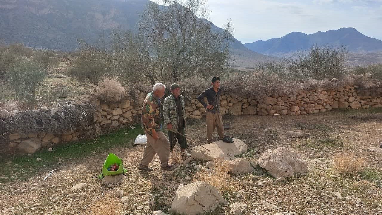 احیای سنت پرجین کردن زمین توسط گروه جهادی شهید سلیمانی در روستای الیف + فیلم
