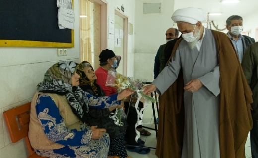 حضور امام جمعه قزوین در جمع سالمندان آسایشگاه خیریه امیرالمؤمنین (ع)