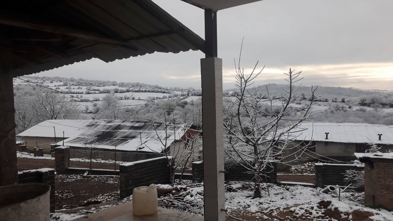 حال و هوای برفی روستای شیرداری به روایت تصویر