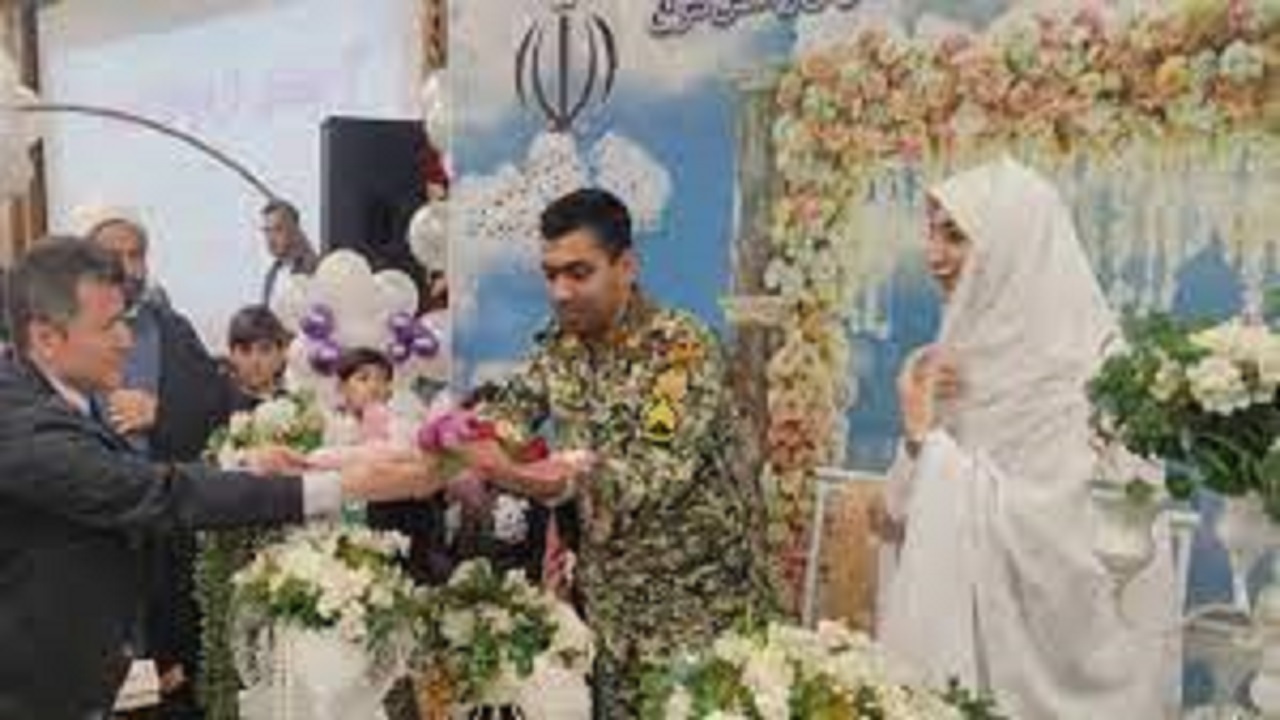 برگزاری جشن ازدواج آسان ۱۱۰ زوج تیپ ۲۵ نیرو مخصوص ارتش
