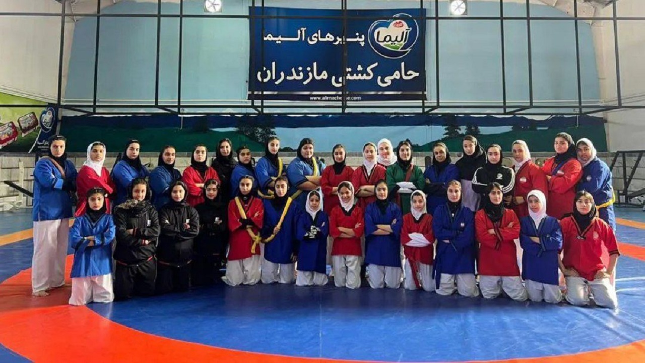 جویبار و نور قهرمان کشتی آلیش نونهالان و نوجوانان دختر مازندران