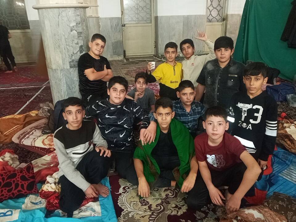 حضور دانش آموزان در مراسم اعتکاف