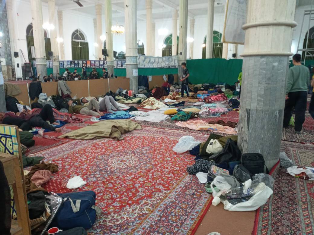 حضور دانش آموزان در مراسم اعتکاف