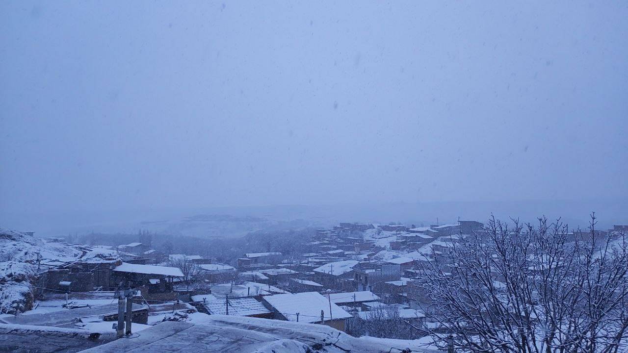 نمای برفی روستای توآباد