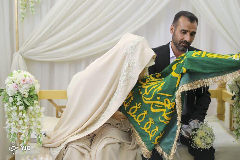 ۱۰ زوج جوان در حرم مطهر شاهچراغ زندگی خود را آغاز کردند + تصاویر
