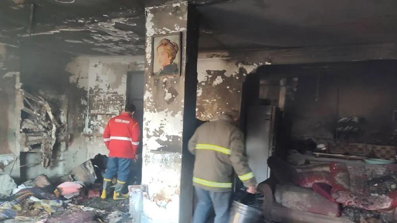 فوت دو نفر در حادثه آتش‌سوزی در اهر