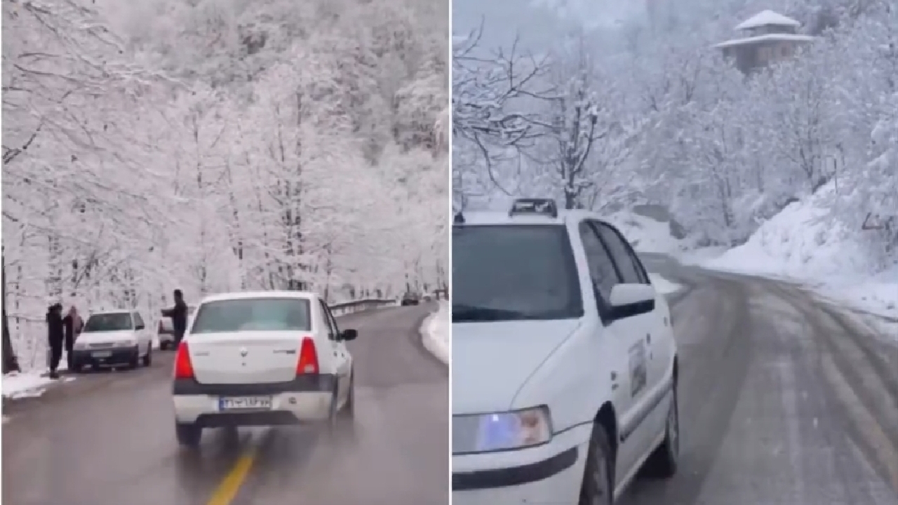 وضعیت چهار جاده شمالی کشور + فیلم