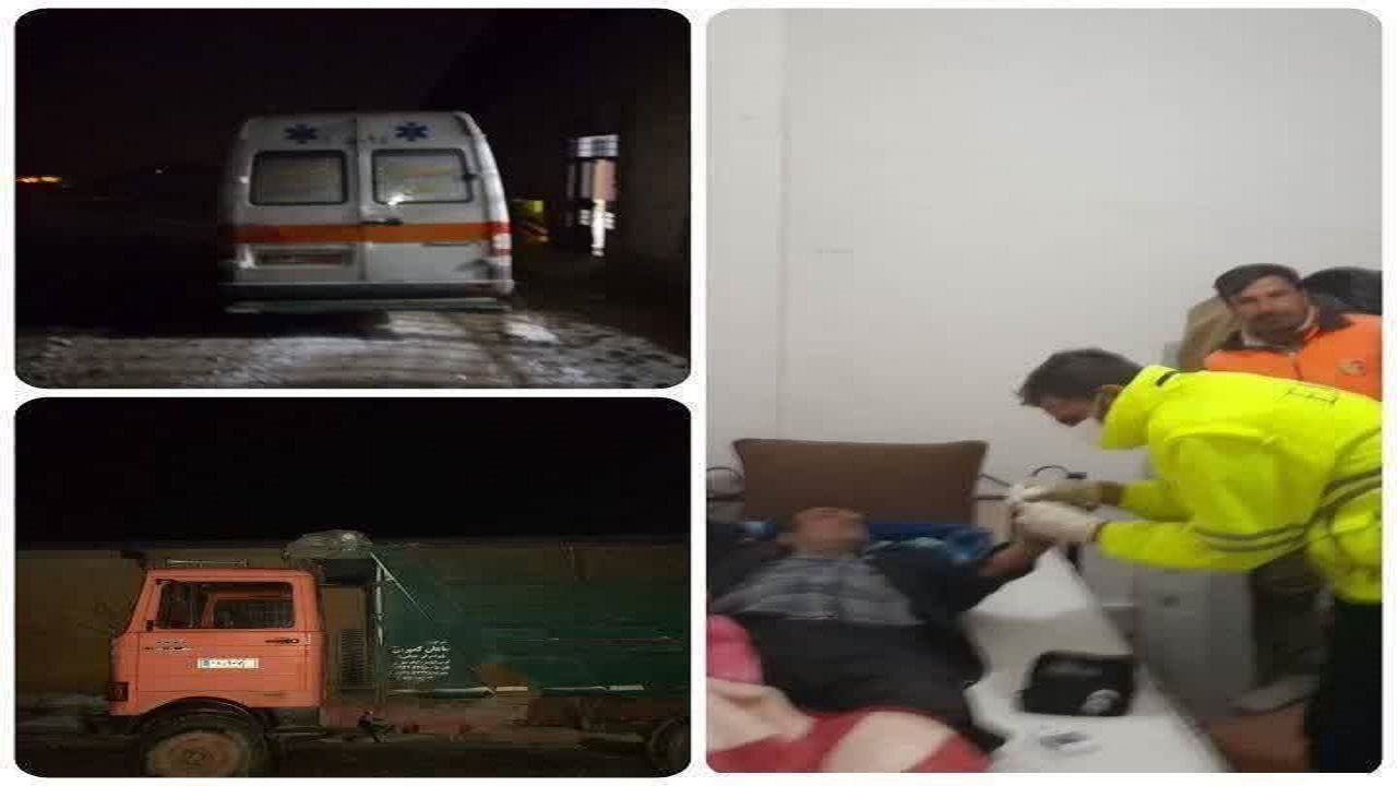 راهداران شهرستان بروجن ناجی راننده گرفتار در برف شدند