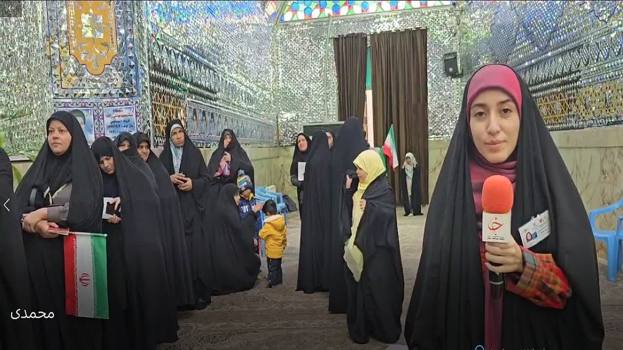 حضور پرشور مردم بافق در پای صندوق‌های رای