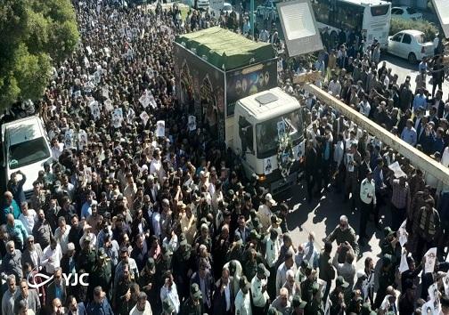 وداع بندرعباسی ها با پیکر شهید مدافع حرم