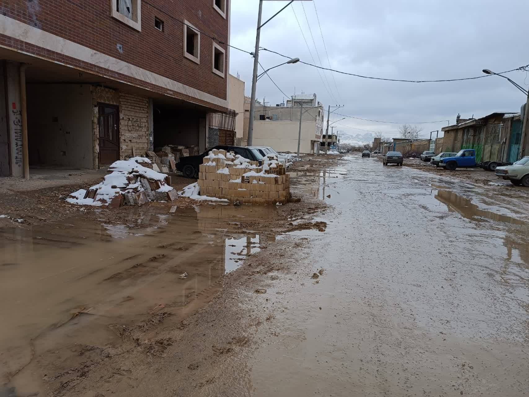 معابر گل آلود شهرک ساوج معابر گل آلود شهرک ساوج