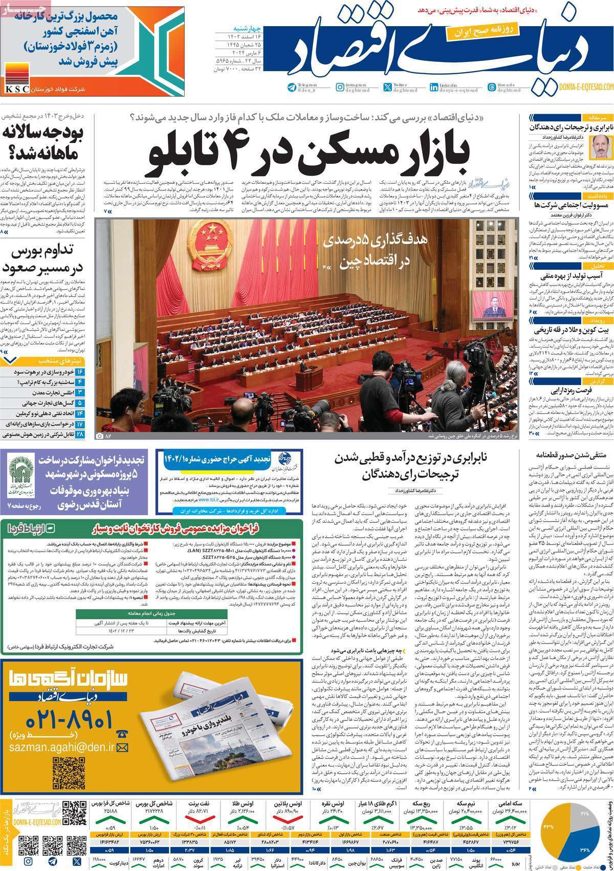 روزنامه دنیای اقتصاد