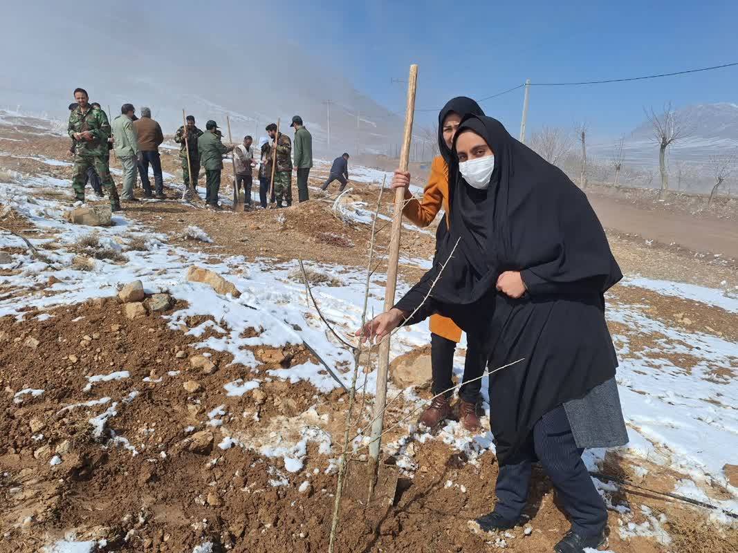 حضور بانوان در روز درختکاری