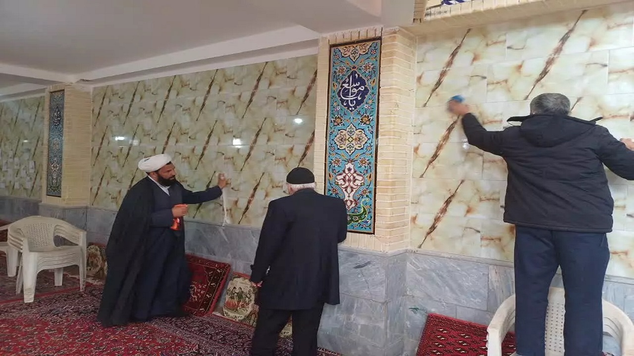 غبارروبی مساجد چهارمحال و بختیاری+فیلم